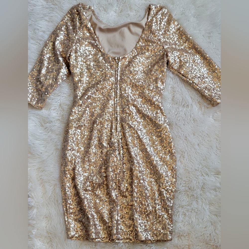 Ruby Rox Rose God Sequin Bodycon Dress - Picture 3 of 10